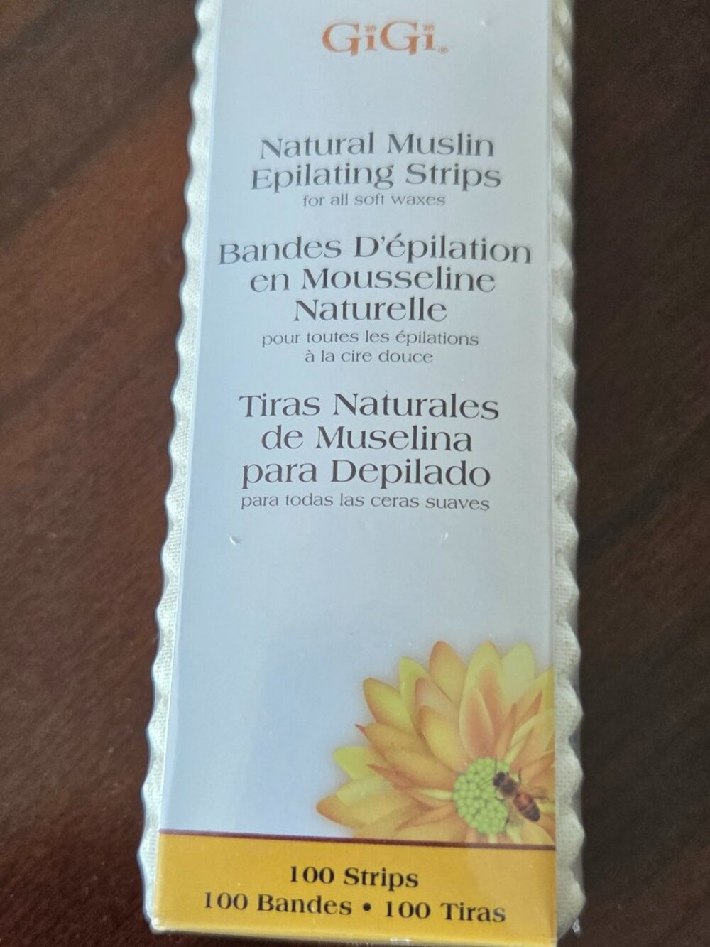 GiGi Natural Muslin Epilating Strip - 100 PACK NWT 4.5" x 1.5"